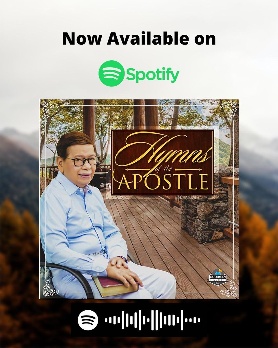 GoodmanMusic4w's tweet photo. Give yourself a peaceful meditation through listening to our beloved Apostle Arsenio T. Ferriol's favorite hymns remastered by the Goodman Music. It is now streaming on Spotify so, scan the code now and be blessed
Follow us on our Social Media!
https://t.co/GgF8KDH6Kp https://t.co/XwmkuTtV3k