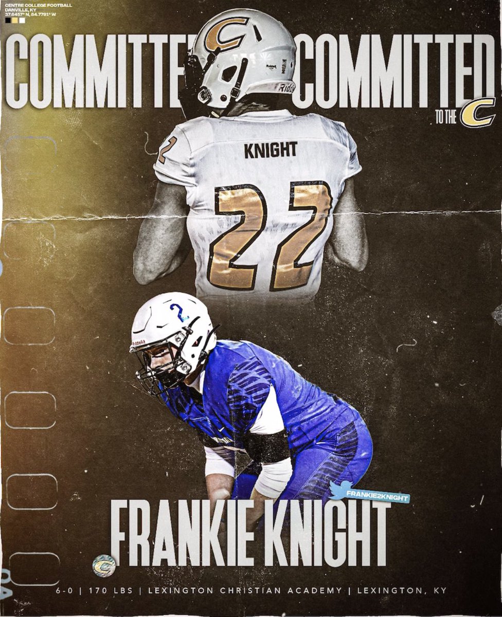 After a conversation on Friday with @CoachLash, I have decided to commit to <a href="/CentreFootball/">Centre College Football</a>