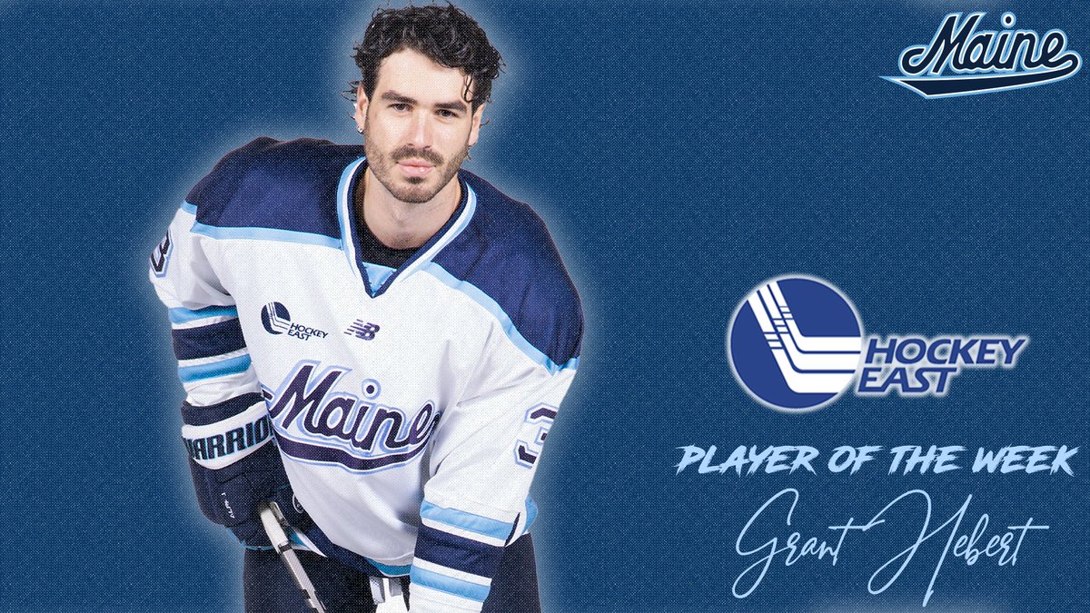 mainemhockey's tweet photo. Grant Hebert Named Hockey East Player of the Week!

📝: ✏️ https://t.co/6ykWVpH3YU

#BlackBearNation | #HockeyEast https://t.co/jLugfRRudB