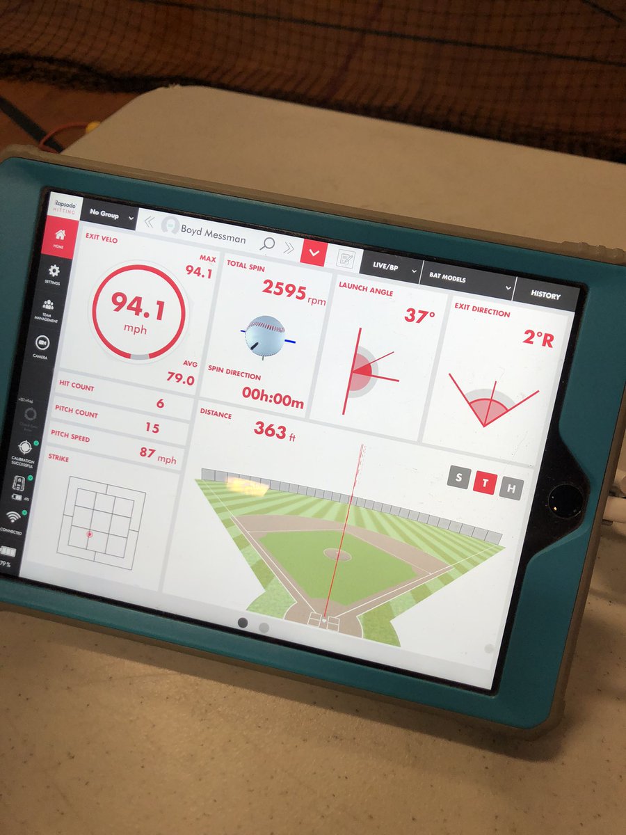 MrMaxPrice's tweet photo. Oh my. Boyd Messman (2025) can’t be stopped. Five consecutive workouts with a PR. Up to 94.1mph, this time against a lefty 87 FB. What a Monday in the jungle! https://t.co/R1fK9cgmcr