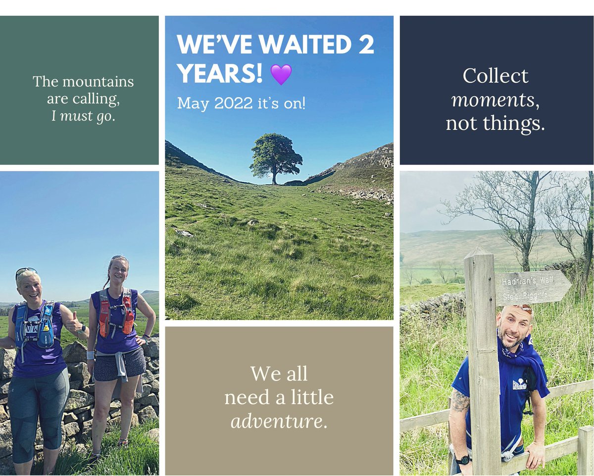 Soooo excited! We’ve planned it three times, had sleepless nights, trained hard for an event that didn’t happen, but this year we’re coming for you Hadrian’s Wall #rtw