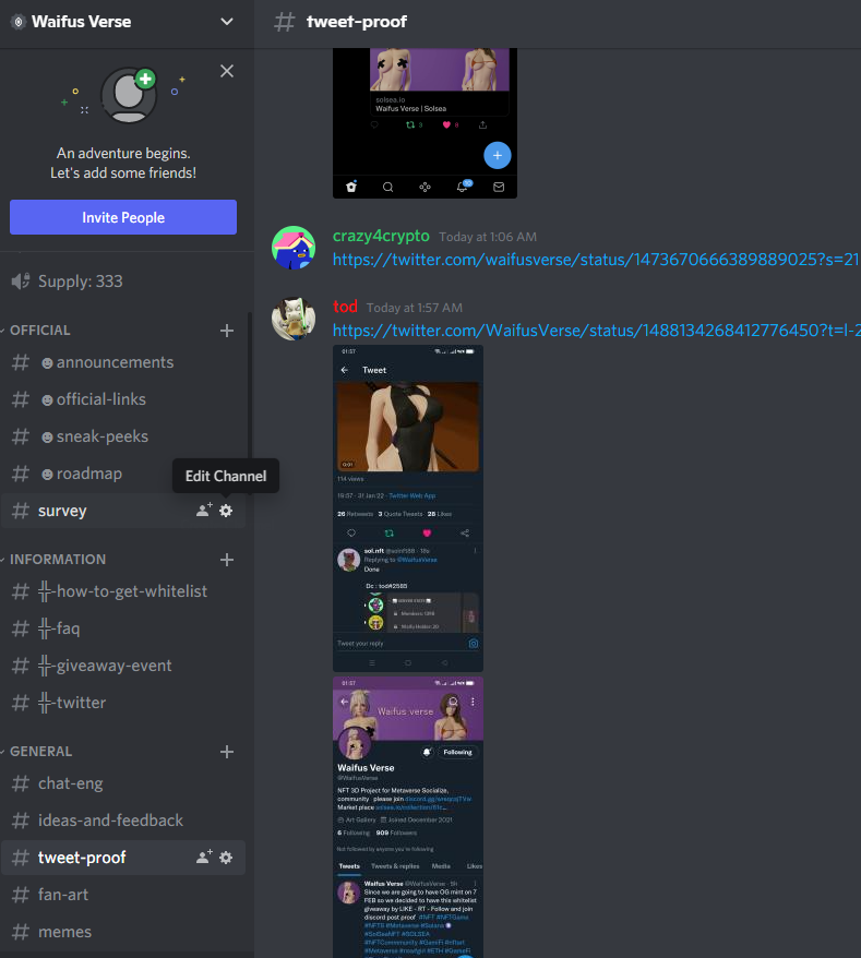 WaifusVerse's tweet photo. @solnft88 please tell me who are you on discord so i can give WL https://t.co/BPDCIaQnkz