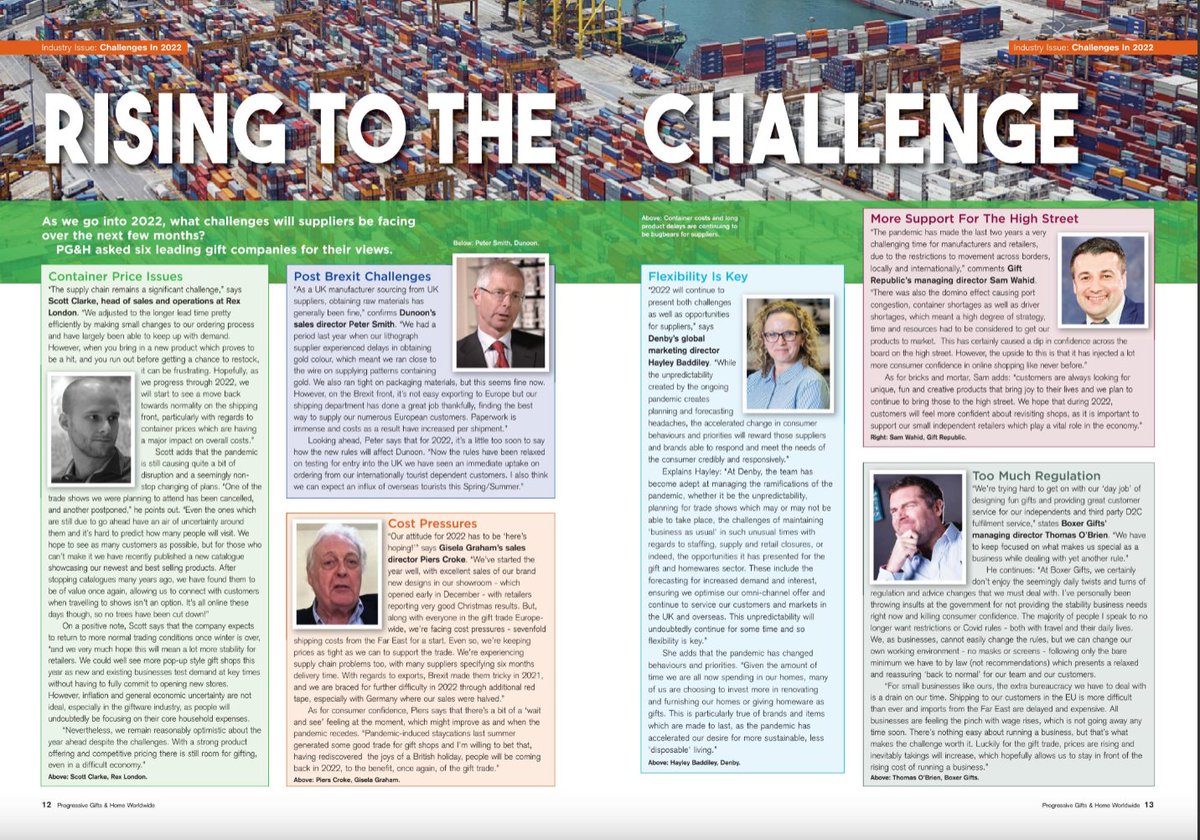 6 #Gift companies talk about 2022 challenges for the #giftindustry
rest of the issue, click here: bit.ly/3L28zpY