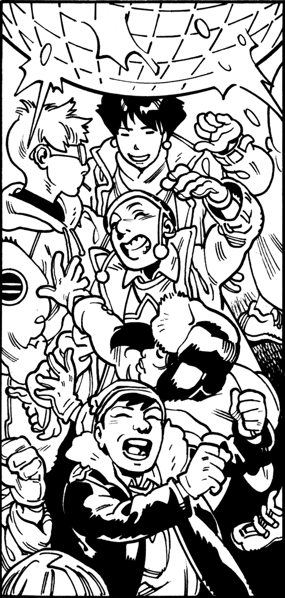 BaadFoodComic's tweet photo. Is it 2020 yet?  It looks like it's time to get some more comics out... starting with...

#BaadFood #BaadFoodComic Issue 3 which is in production.

We're currently adding some colour into these amazing overview panels from @pietro_ant. https://t.co/KdA6TPpJ4r
