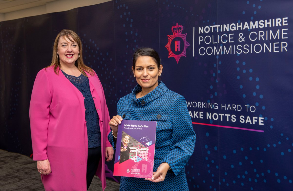 The Home Secretary visited us as we launched our Make Notts Safe Plan – my Police and Crime Plan which sets out my strategic priorities for policing and crime across the city and county for the next three years.