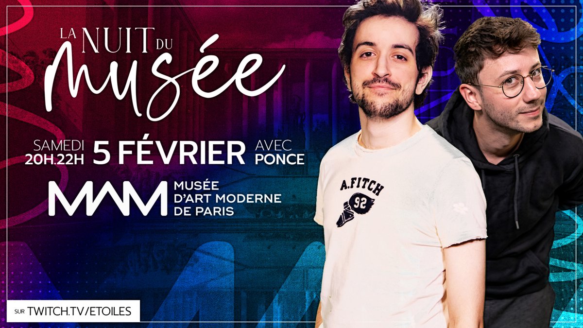 AREtoiles's tweet image. Un grand merci au musée d'art moderne de Paris qui nous permet de privatiser ses lieux, on va se balader avec Ponce et un conférencier exceptionnel, Phillipe,  dans l'exposition Yves Saint Laurent et voir d'autres œuvres également.

Samedi à 20 heures, truc de fou en vrai