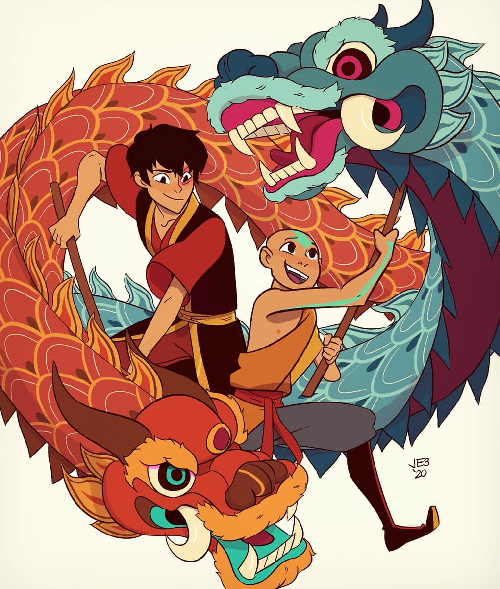 Ringing in the #LunarNewYear with Zuko and Aang