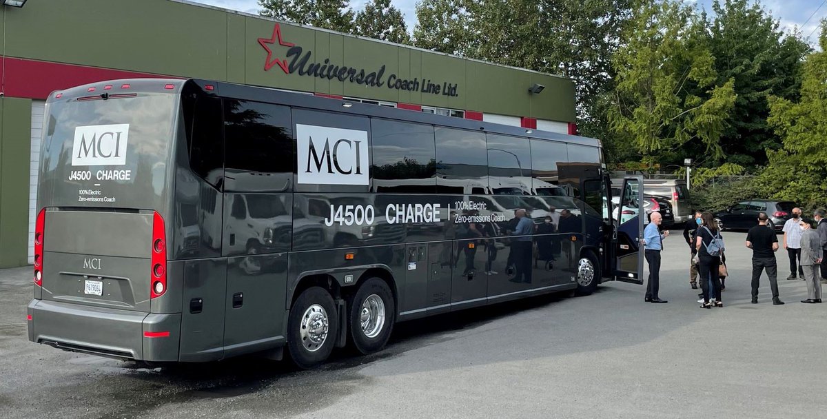 ICYMI! MCI has recently received the first Canadian order of its electric #J4500CHARGE motorcoach from Universal Coach Line. 

Read more in the @Bus_News_a2b article bit.ly/3o3LGZ0

#LeadingTheZEvolution #MCIproud #MCIcoach #vehicles #transit #innovation #ecoach #BEB