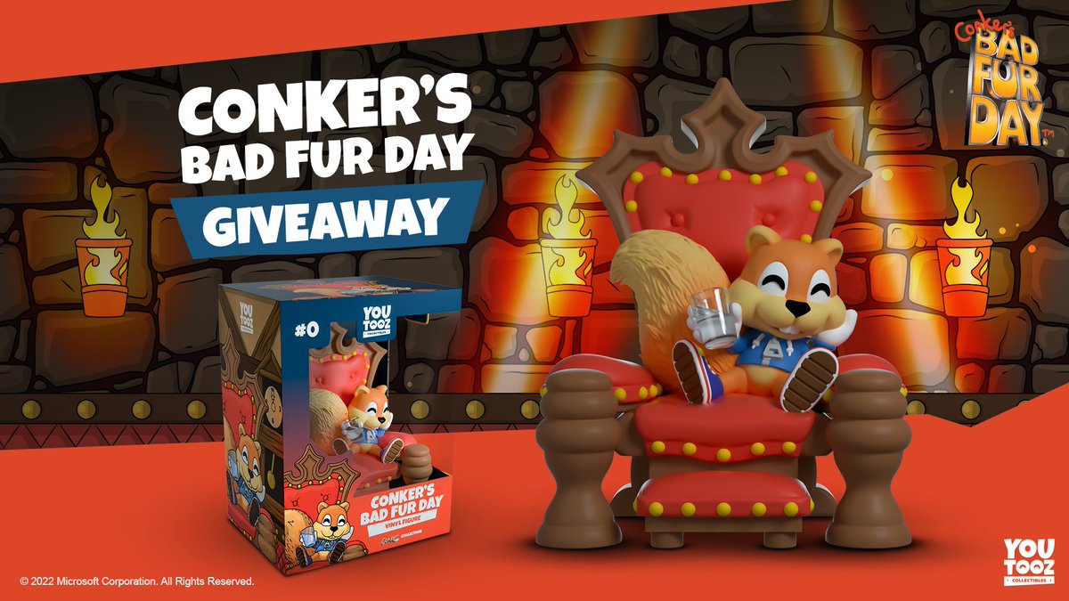  Youtooz Conker's Bad Fur Day 4.8 Vinyl Figure, Official  Licensed Collectible from Conkers Bad Fur Day Video Game, by Youtooz  Conkers Bad Fur Day Collection : Toys & Games