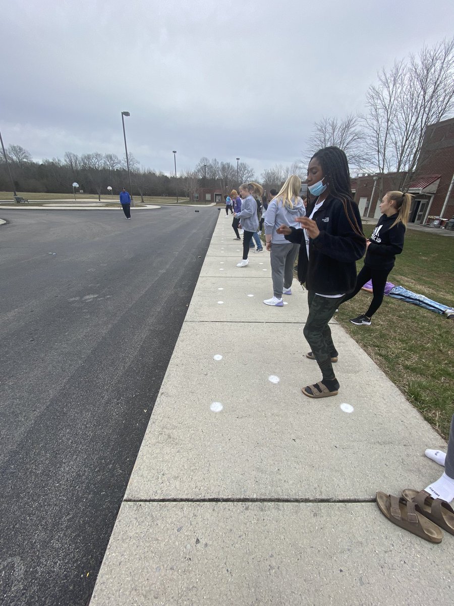 7th grade PE at <a href="/WMS_BOBCATS/">West Middle School</a> working fast footwork outside on the Dots today. <a href="/HerreraCindy15/">Cindy Herrera</a> <a href="/CoachCMac5/">Coach R. C. McMurtry</a> <a href="/CoachHice10/">Jordan Hice</a>