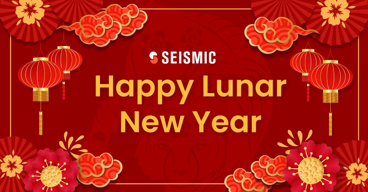 jrtuckett's tweet photo. Happy #LunarNewYear from all of us at Seismic! 

Today marks the beginning of 16 days of festivities to usher in the year of the Water Tiger–confident, courageous, and action-oriented. Here's to an adventurous 2022! https://t.co/O6DoQHG6lz