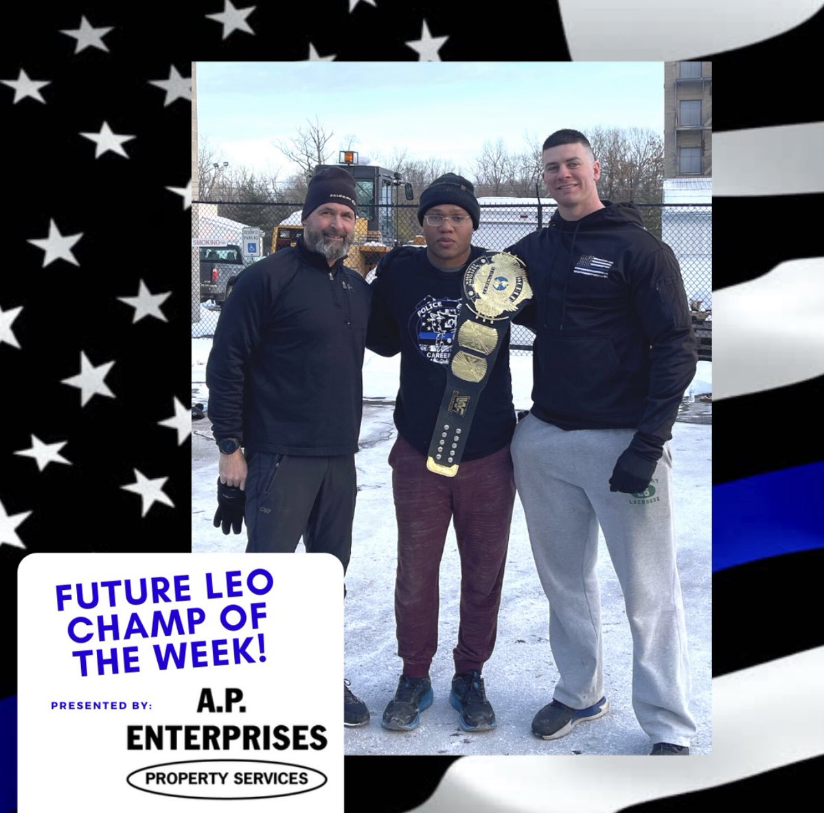 Police_Prep's tweet photo. Thank you to Sean Fico and AP Enterprise Property Services for sponsoring our future LEO of the week! This weeks champ is Kendal! #futureLEOs #mentoringmatters #serviceaboveself https://t.co/FJHsymxbWq