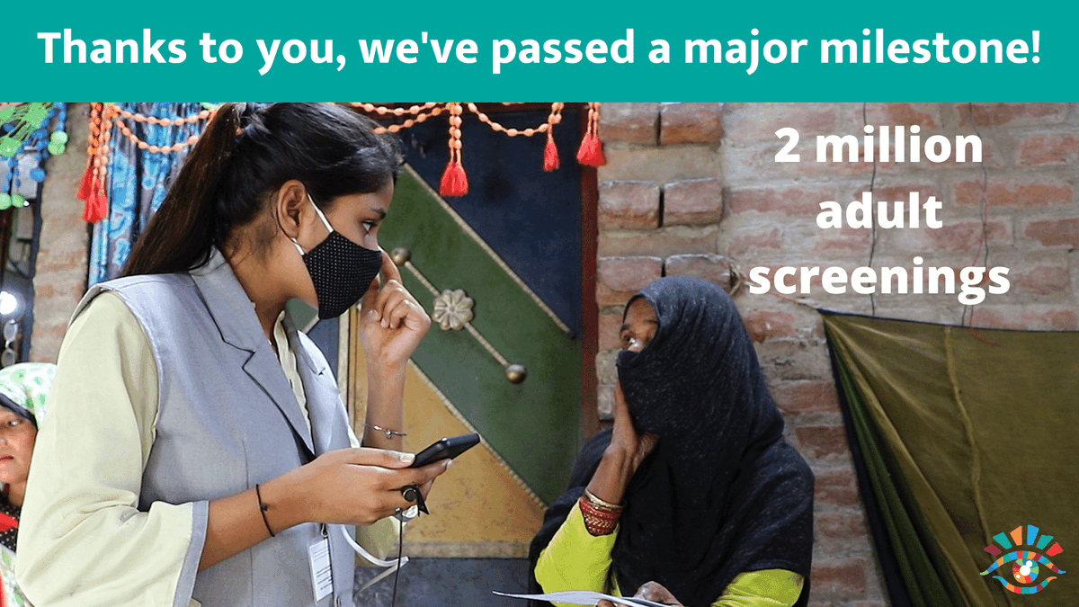 CombatBlindness's tweet photo. By the end of 2021, Combat Blindness International passed a major milestone: supporting free vision screenings for 2 million+ adult patients since 1984. Thanks to our supporters for making this  impactful achievement possible! #visionscreenings #milestone #impact #visionloss https://t.co/mpD8ei5KaV