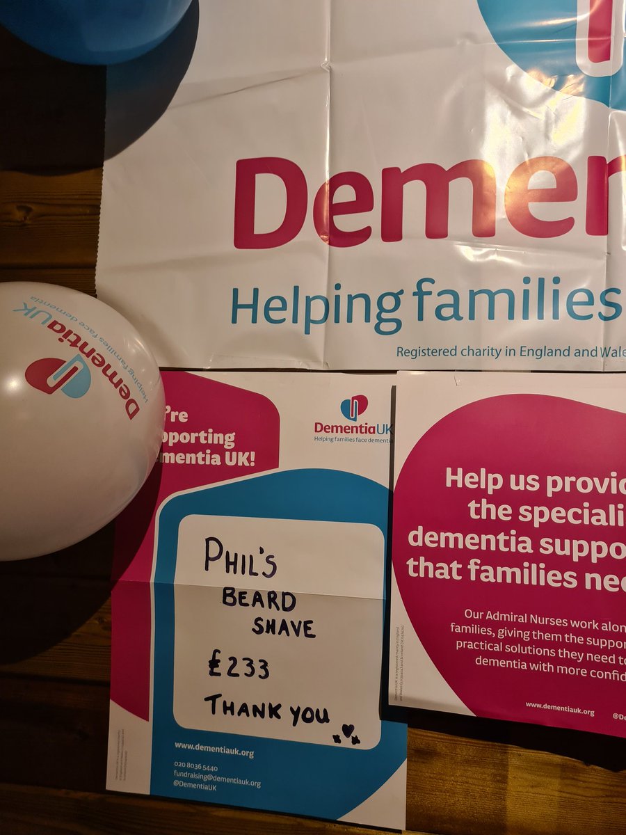 rockchick975's tweet photo. So proud of the hubbie, £233 raised for @DementiaUK #beardshave #inmemoryofmum https://t.co/hEAVlxboBK
