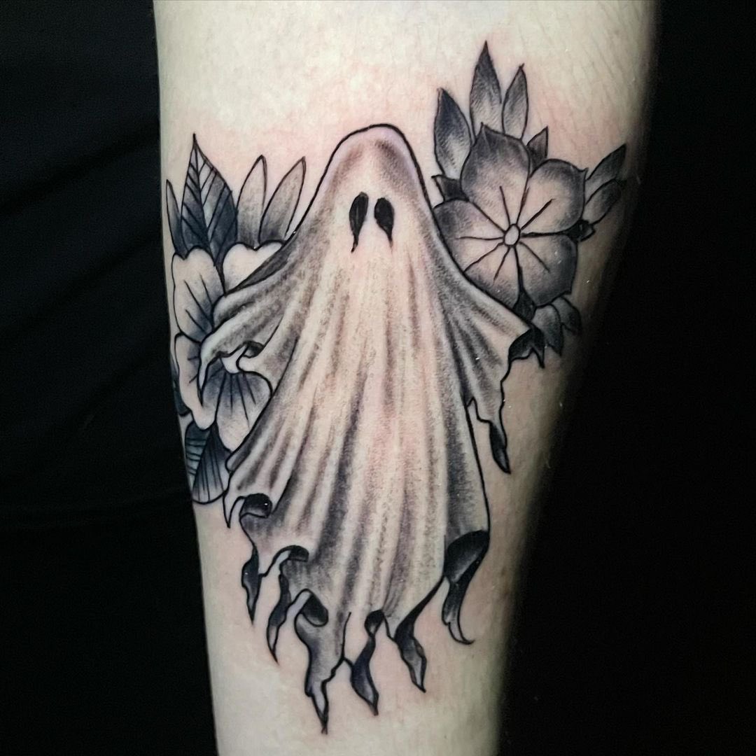 Buy Spooky Ghost Tattoo Style Illustration Cute Halloween Artwork Online in  India - Etsy