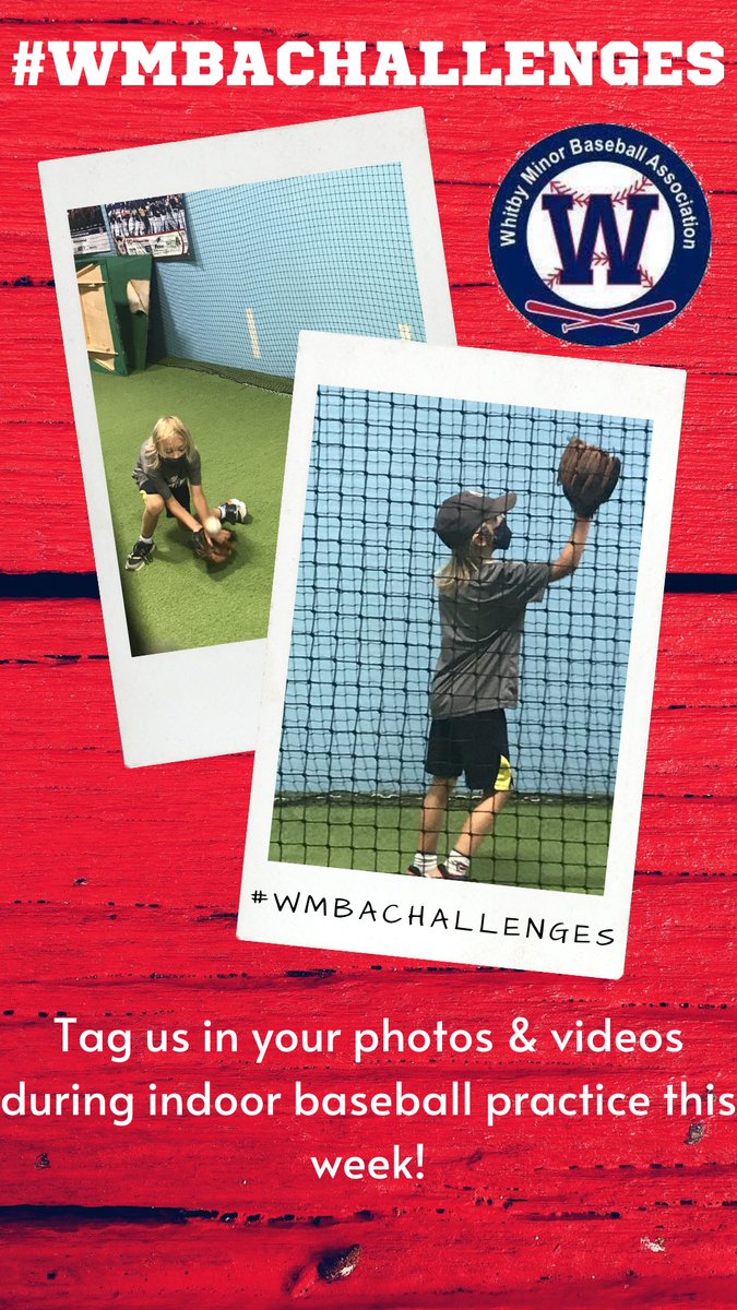 baseballwhitby's tweet photo. Be on the lookout for our new weekly challenges! This week, we want to see you at an indoor practice - whether you’re at The Strike Zone or in your basement, show us pictures &amp; videos of how you practice during th winter. Don’t forget to tag us and use #wmbachallenges ⚾️ https://t.co/JJpNiJy7bQ
