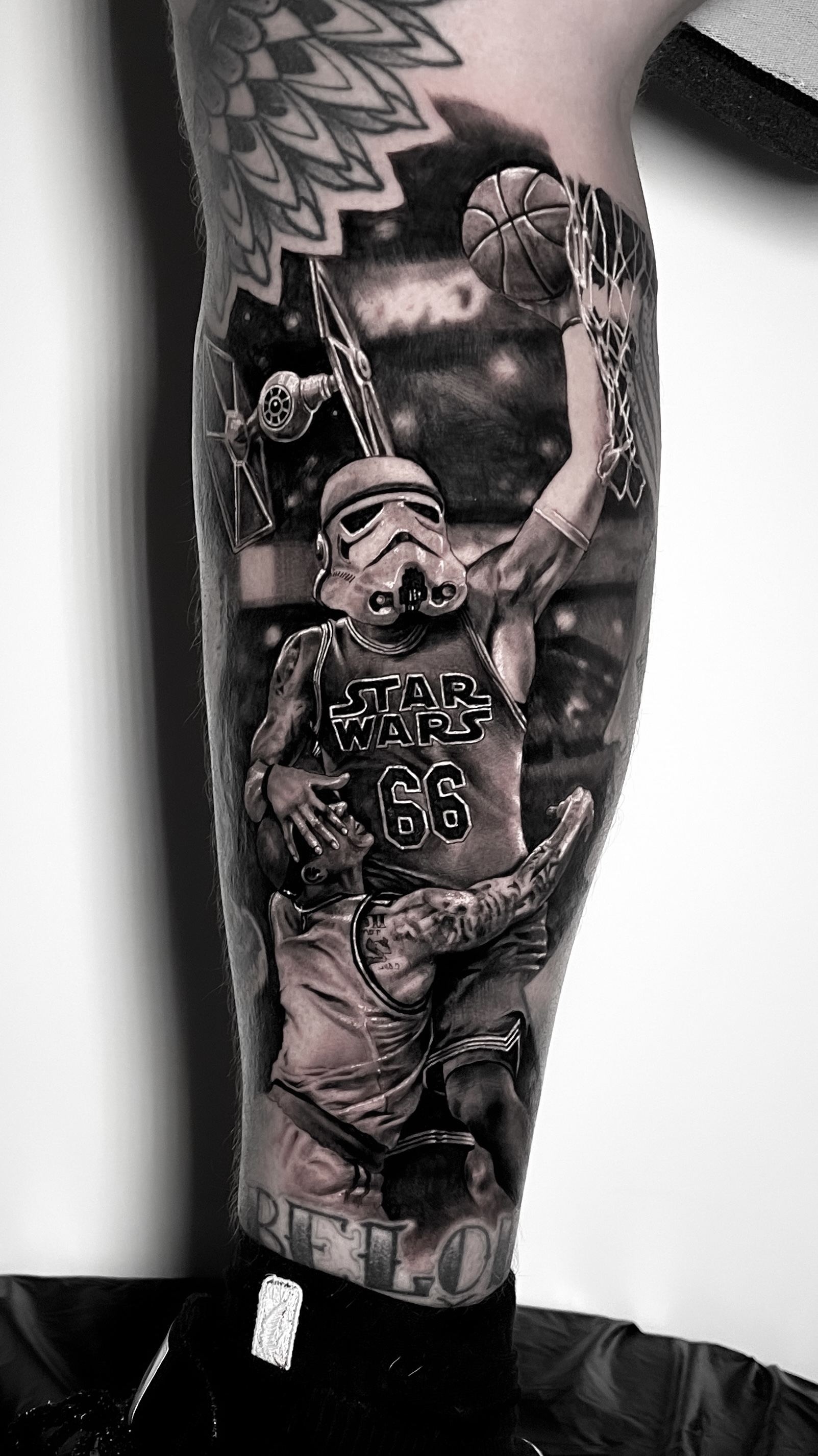 star wars tattoo half sleeve