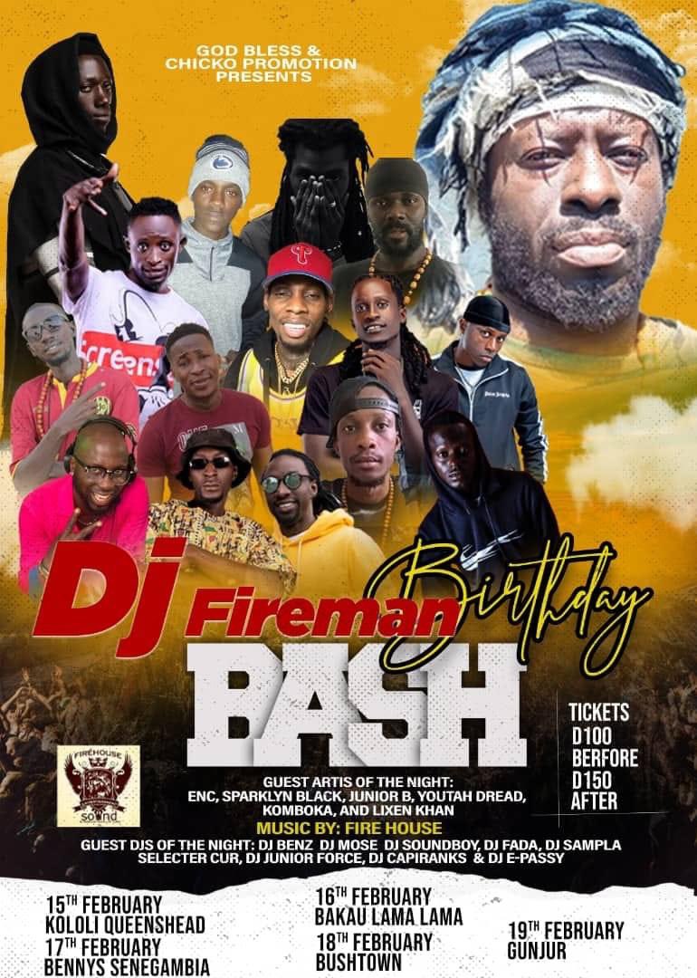 WarriorInaDance's tweet photo. #Gambia #Africa #TheGambia be ready and mark your date in your calendar. 

#DjFireman Birthday Bash

15th February 2022 Kololi Queenshead 
16th February 2022 Bakau Lama Lama 
17th February 2022 Bennys Senegambia 
18th February 2022 Bushtown 
19th February 2022 Gunjur https://t.co/jPBKwbHBBO