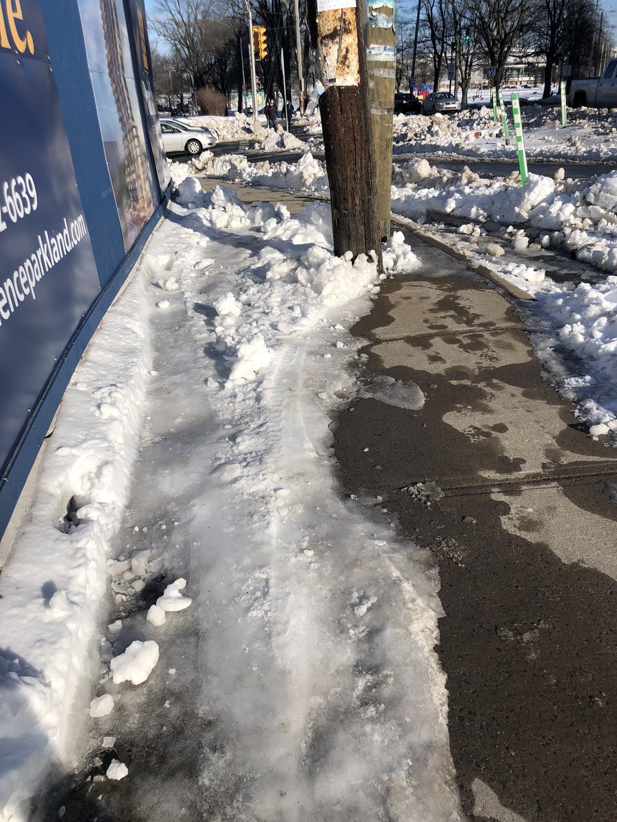 Sarahdwaugh's tweet photo. @hfxgov @cbcns unacceptable!!! This is at the willow tree intersection, a MAJOR intersection leading to our largest hospital. How is someone with mobility challenges going to navigate this. DO BETTER. https://t.co/WCRtxghOUB