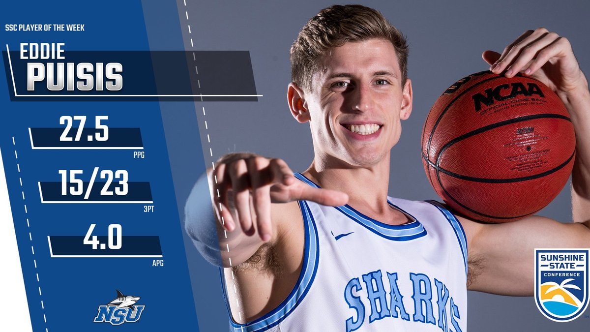 Puisis Picks Up First Career SSC Player of the Week Honor

📖: nsusharks.com/news/2022/1/31…

#PrepareToDominate