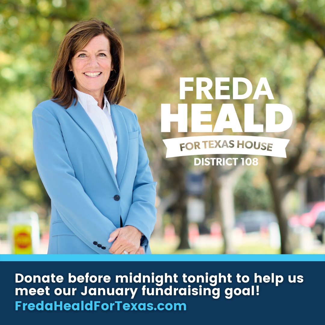 fredafortexas's tweet photo. We only have a few hours left in January, and that means two things:

1️⃣ Visit https://t.co/C37FmwNoZb to chip in now to help us reach our January Fundraising goal!⏰
2️⃣ Check your voter registration status! Today is the last day to register to vote in the March 1 primary. 🗳 https://t.co/P3K50AgZxR