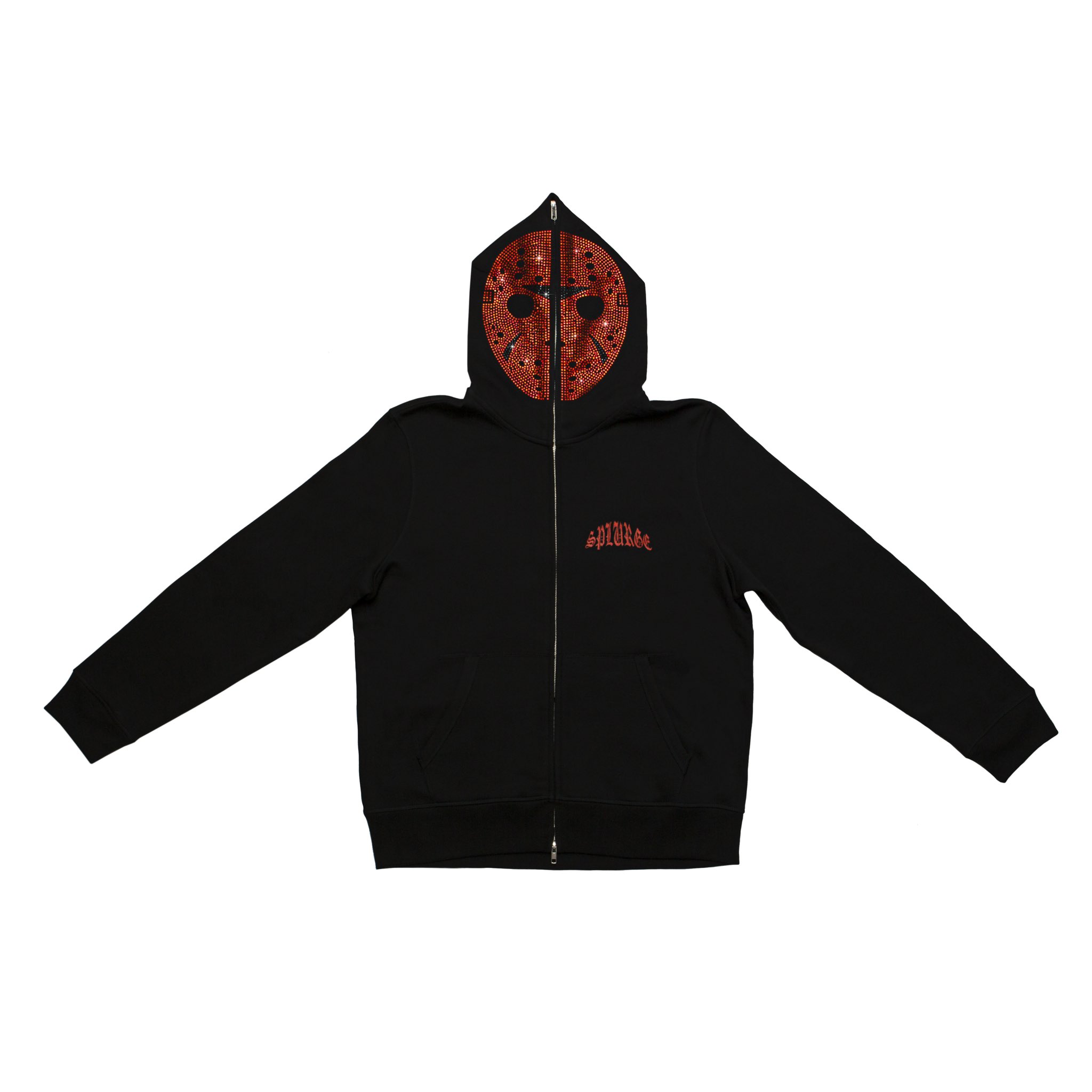 Mask Face Full Zip Hoodie