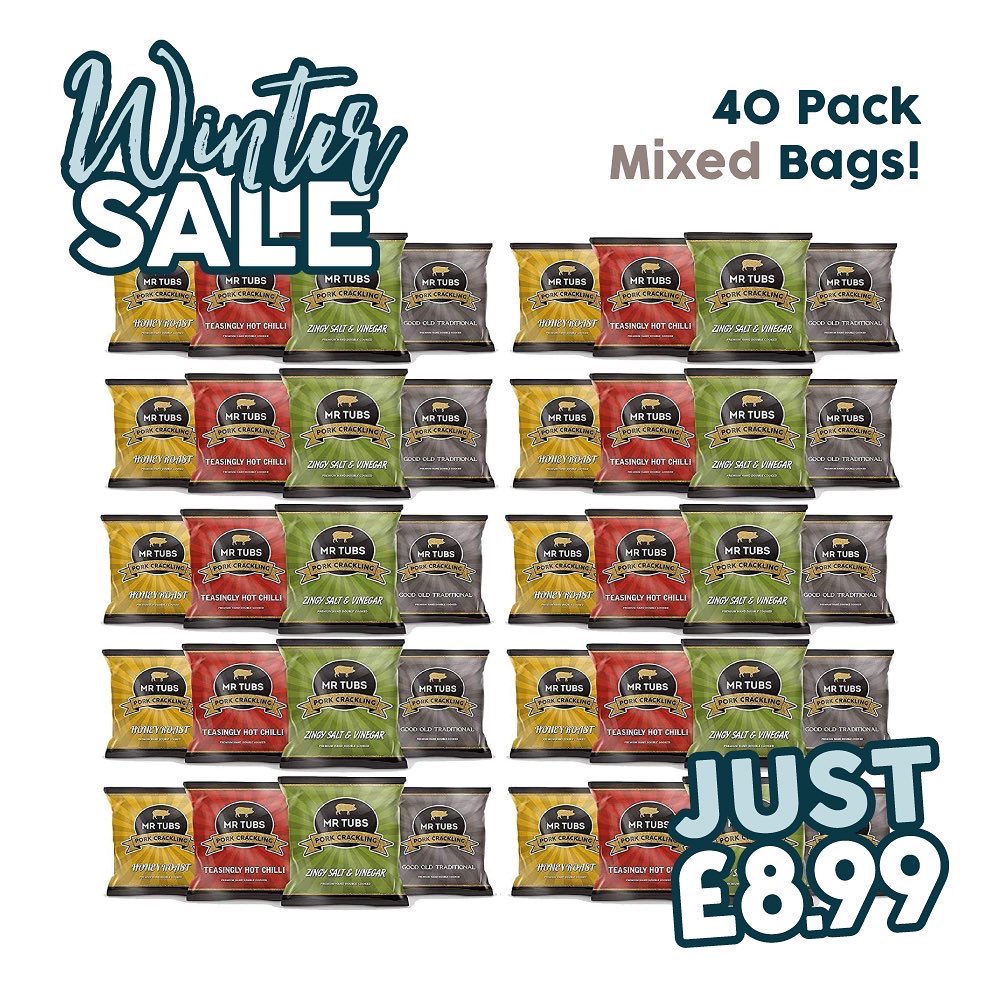 MrTubs_Net's tweet photo. Check out our website for the whole range of sale items! HURRY WHILE STOCKS LAST!! 🤑

#sale #clearance #onlinesale #porkcrackling #porkscratchings #whilestockslast #hurry https://t.co/FRFopf1Rx6