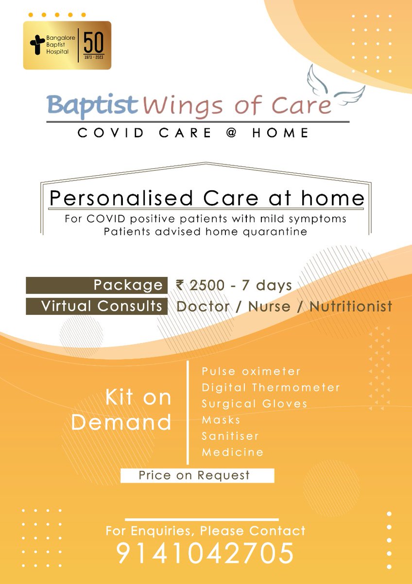 BengaluruPost (@bengalurupost1) on Twitter photo For those on #HomeIsolation #COVID19 , <a href="/HospitalBaptist/">Bangalore Baptist Hospital</a> providing specialized care from Virtual Consults to Kit on Demand. Spread the word tweeple #Bengaluru for those who may in need. For those on #HomeIsolation #COVID19 , <a href="/HospitalBaptist/">Bangalore Baptist Hospital</a> providing specialized care from Virtual Consults to Kit on Demand. Spread the word tweeple #Bengaluru for those who may in need.