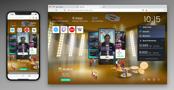 MimirToken's tweet photo. 🚀@BRAVE BROWSER
💥WORLDWIDE
💥HOMEPAGE
💥TAKEOVER
+50 million impressions delivered for the coming 24 hrs

BIG things coming!

#MimirQuiz #MimirToken #BraveBrowser #GameFi #PlayToEarn #BlockchainGaming #NFTgaming #CryptoNews https://t.co/019otTeLXk