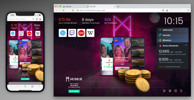MimirToken's tweet photo. 🚀@BRAVE BROWSER
💥WORLDWIDE
💥HOMEPAGE
💥TAKEOVER
+50 million impressions delivered for the coming 24 hrs

BIG things coming!

#MimirQuiz #MimirToken #BraveBrowser #GameFi #PlayToEarn #BlockchainGaming #NFTgaming #CryptoNews https://t.co/019otTeLXk