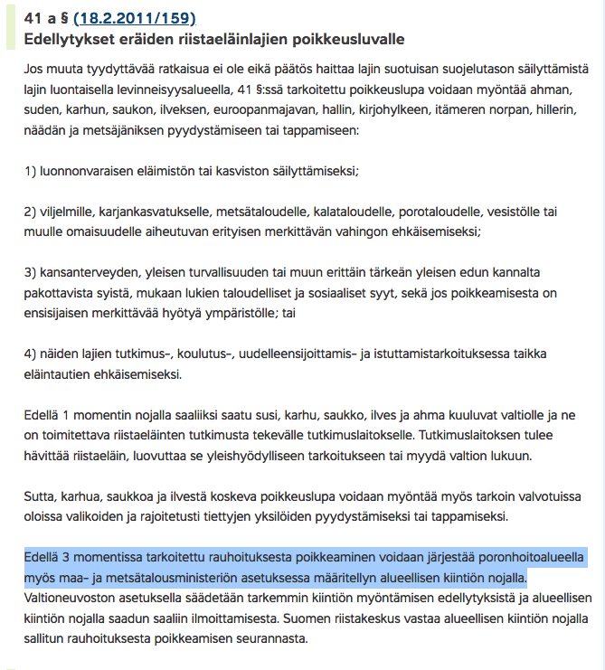 Leena_Iivonen's tweet photo. Olenko ainoa, kenen mielestä Maa-ja metsätalousministeriön asetuksenantovaltuutus kattaa ainoastaan poronhoitoalueen kiintiömetsästyksen rajoitukset näiden MetsL41§ ja 41a§ mukaisten lupien osalta?
@VilleNiinisto @EmmaKari #susi #asetus #metsästys https://t.co/7t80BHzvss