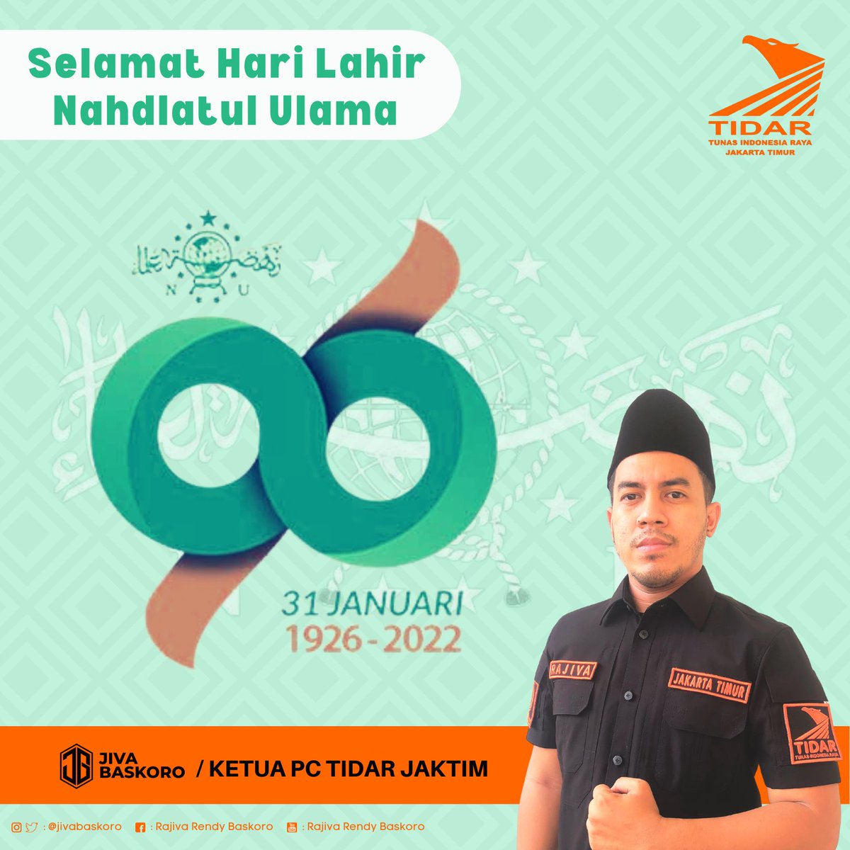 Selamat Hari Lahir <a href="/nahdlatululama/">Nahdlatul Ulama</a> yang ke-96 Tahun.

#TIDARJAKTIM