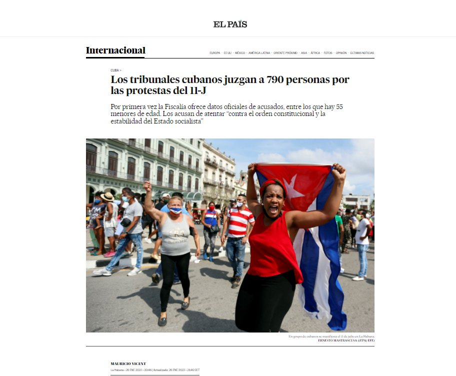 BrunoRguezP's tweet photo. La verdad es víctima de medios transnacionales que, como "El País", se empeñan en recurrir a la burda manipulación contra #Cuba.

El fervor de una cubana que defiende su Revolución es imposible de silenciar. Presentar su foto👇 como lo contrario es inaceptable. https://t.co/EUeuvLuP96