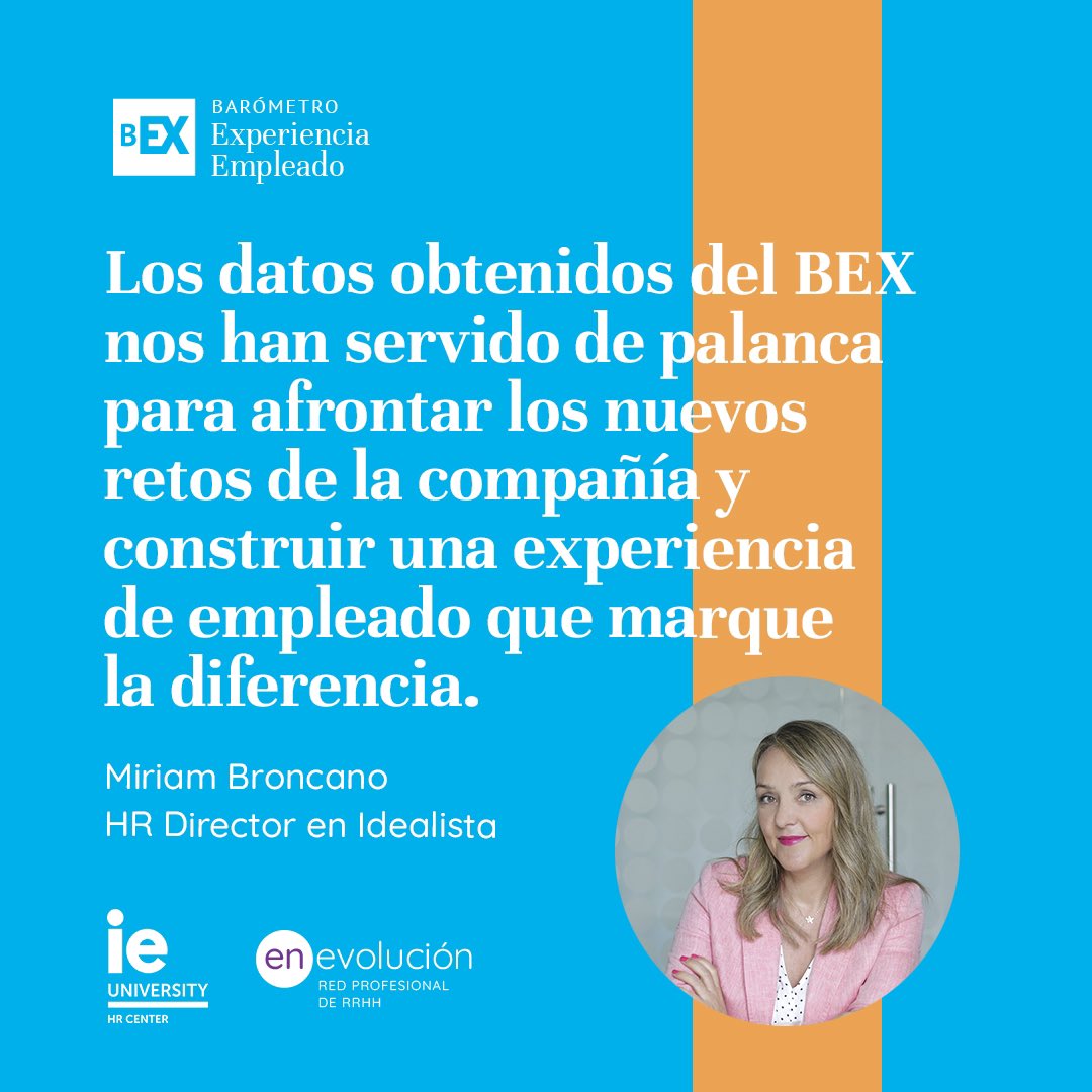 <a href="/idealista/">idealista</a> fue una de las empresas que participó en la 1ª edición del BEX y su experiencia fue muy 👍

Miriam Broncano, HR Director, asegura que con los datos obtenidos podrán seguir impulsando su estrategia #EX donde las personas son el centro y consiguen resultados 🔝 

#BEX22