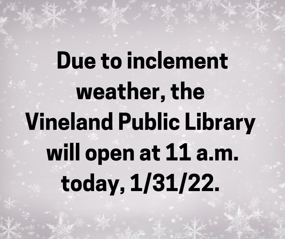 Vineland Library tweet media