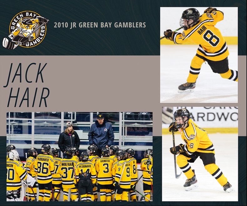 2010JrGamblers's tweet photo. Meet the 2010 Jr Green Bay Gamblers - Jack Hair  #team #WeAreAllIn https://t.co/HODbP9E8YH