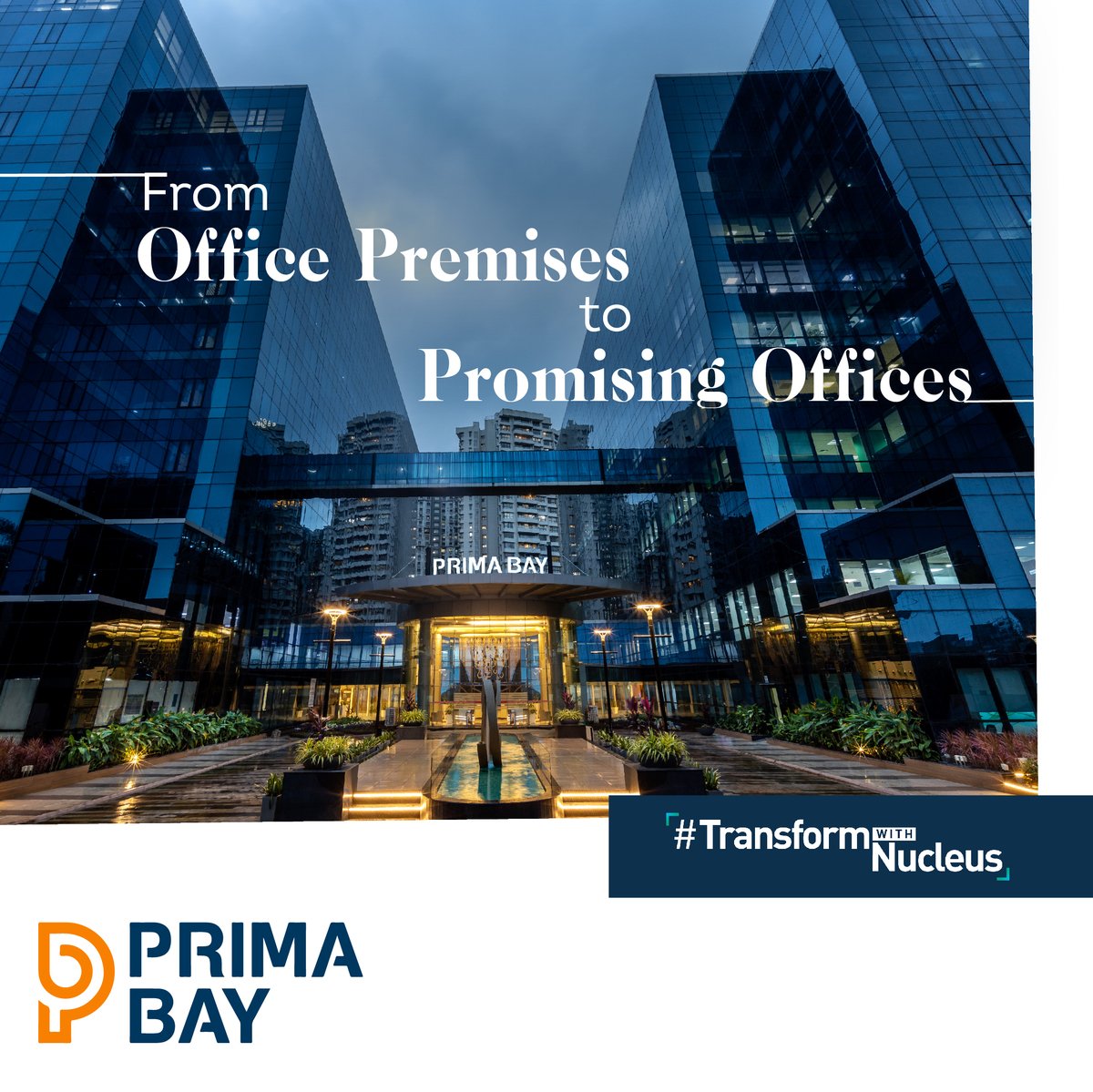 NucleusOfcParks's tweet photo. A good office is a step ahead towards your goals, that takes you miles ahead in the game. See it for yourself at Prima Bay.
#NucleusOfficeParks #TransformWithNucleus #PrimaBay https://t.co/pyMBPvDGn6