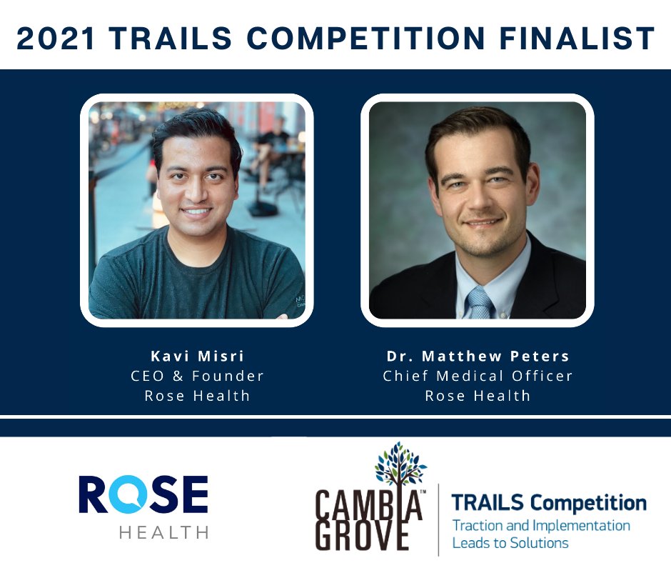 Only two more days left until we pitch our innovation in @CambiaGrove’s TRAILS Competition focused on bringing solutions to behavioral health.

Register here: eventbrite.com/e/trails-compe…

#smartermentalhealth #rosehealth #innovation #mentalhealth #cambiagrove #trailscompetition