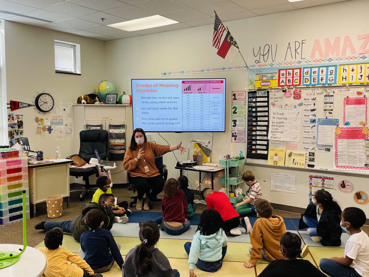 Use of equity in calling on students. High expectations. Focused. Supportive of every student. Our teachers are amazing. Well done Ms. V! #proudprincipal #EGontheRISE