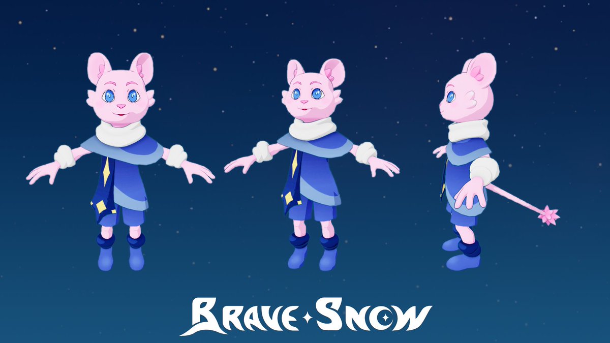 Back in December we shared the design sheet for Mochi. And here is the first look at his 3D model!

#gamedev #indiedev #gameart
