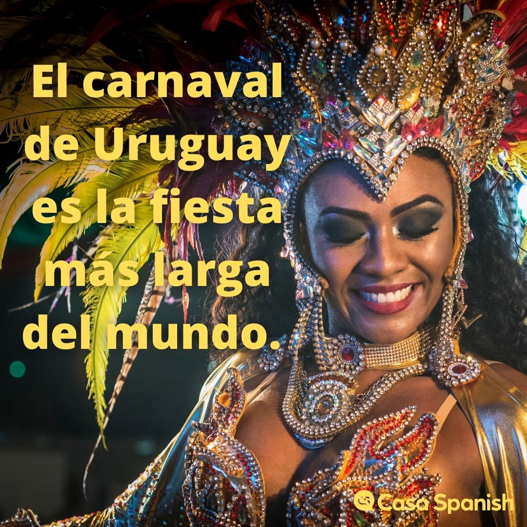 CasaSpanish1's tweet photo. Uruguay Carnaval is the longest party in the world. 🎉🎉🎉

An explosive and vibrant celebration of life, colour and traditions. But, how long does it last? Find out here:

https://t.co/kTXKo6EnJU
.
.
.
#spanishteacher #learn #learnspanish  #spanish #learning https://t.co/gKLRIOcGCK