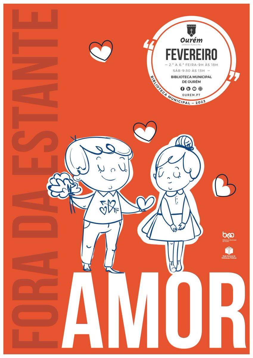 Fevereiro é o afamado mês do amor. Por essa razão, também das prateleiras da Biblioteca Municipal de Ourém sairá romantismo. Durante todo o mês, em destaque neste importante espaço cultural, obras sobre o amor. Venha alimentar o seu coração!