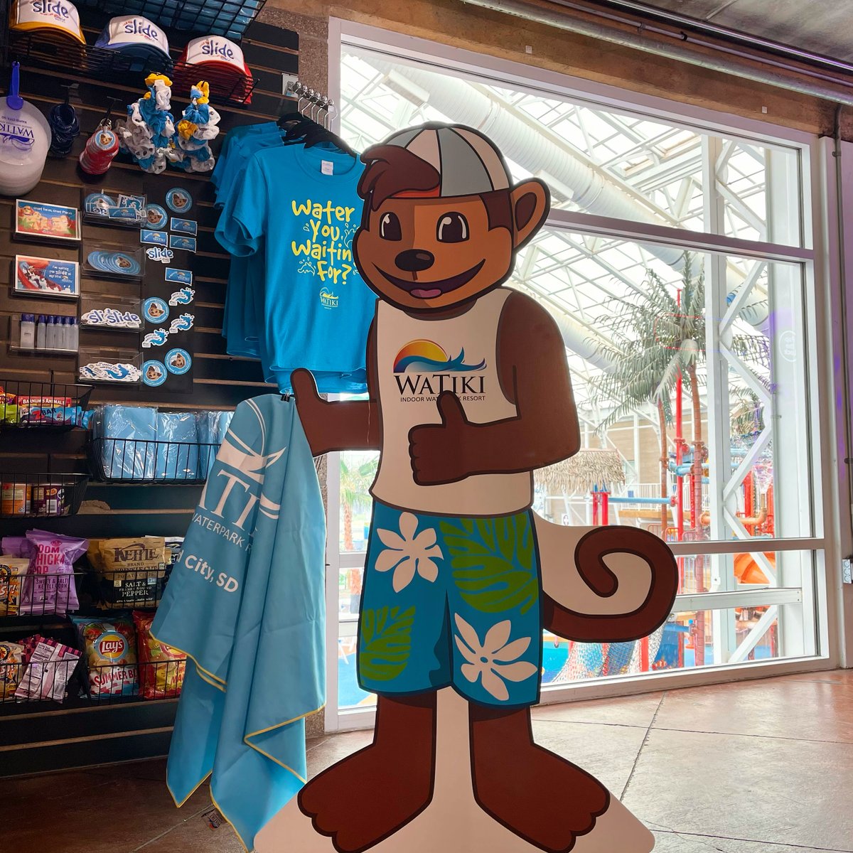 WaTikiResort's tweet photo. Don’t forget to grab a souvenir for your Friends and Family! Everything from Hats, Stuffed Monkeys, Backpacks, Shirts, and more are perfect items to remember your stay at WaTiki Indoor Waterpark Resort! https://t.co/o5uIZwz7XZ