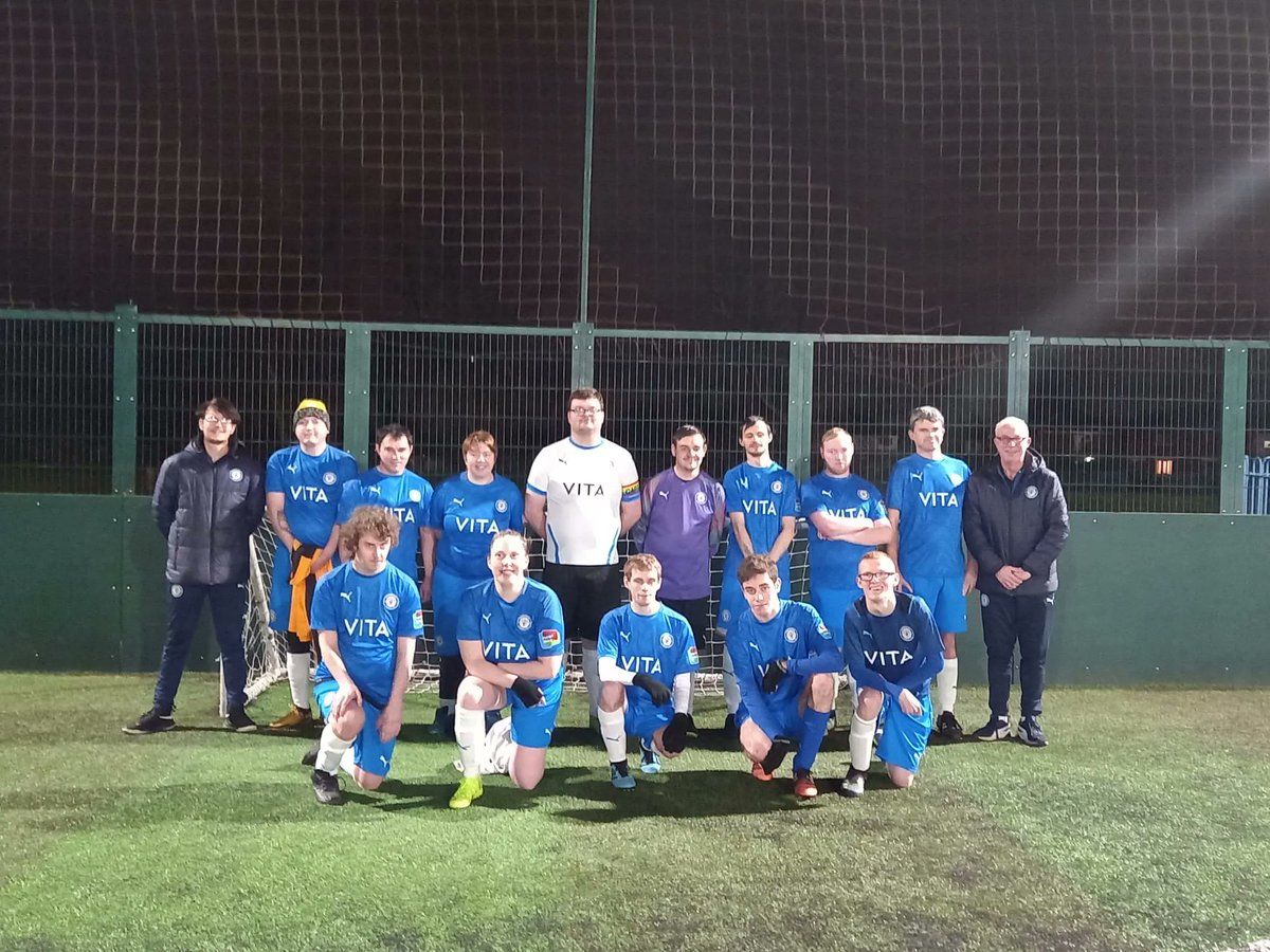StockportCounty's tweet photo. The County Community Trust adult disability team played in the East Cheshire Ability Counts League at the Power League Stockport on Friday evening, doing brilliantly as they won all six matches and enjoyed the competition. 

Well done to them all! 👏 

#StockportCounty https://t.co/yFjmH3pjpj