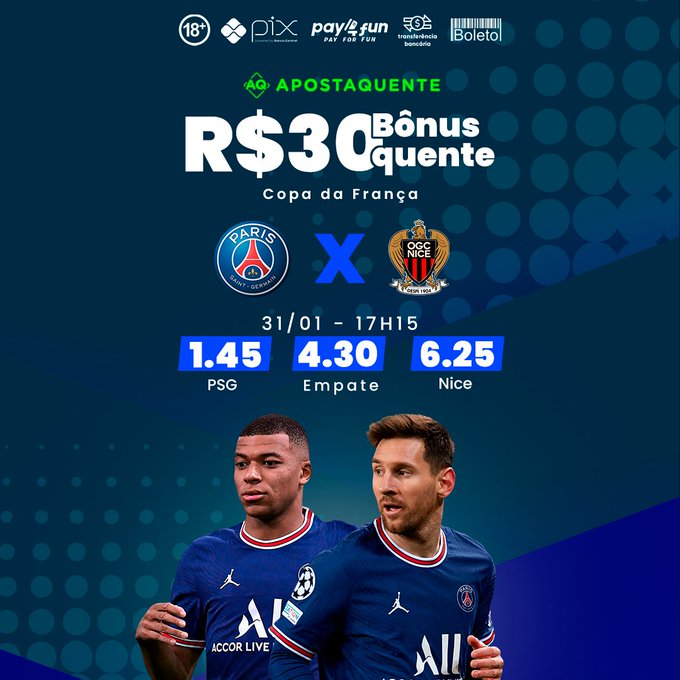 🇫🇷 Segundou com Copa da Fran&ccedil;a e tem PSG em campo! Qual vai ser o placar da partida? Comenta a&iacute; com seu<a href="/tag/apostaquente"class="tags"><span>#apostaquente</span></a>