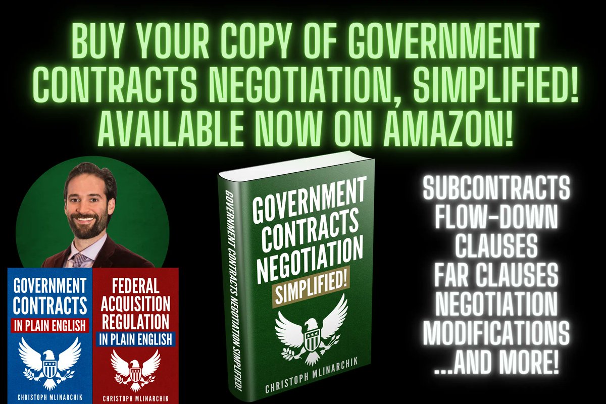 Christoph_LLC's tweet photo. What are the advantages of being a subcontractor? Maybe you don’t want to do business with the government. Remember, a subcontractor does not have “privity of contract” or a direct contractual relationship with the government. ~book three of the series: https://t.co/qbEeXeZb2o https://t.co/LDYlfaWoWG