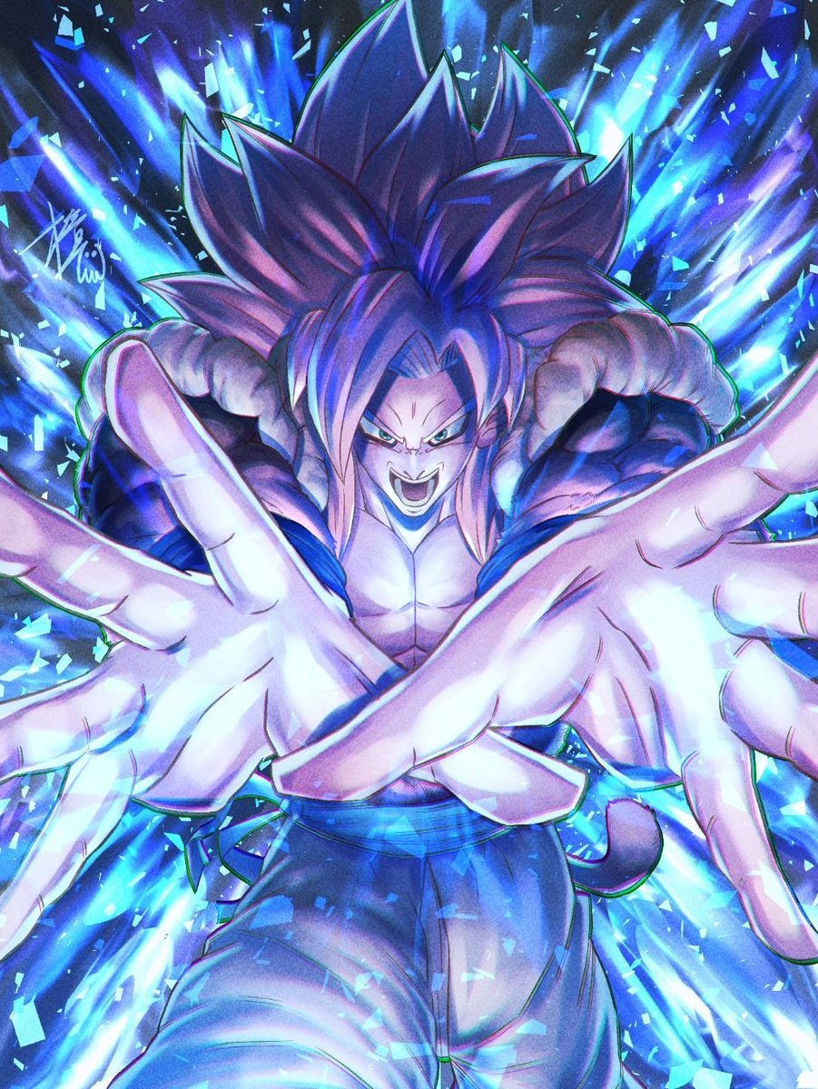 super saiyan male focus 1boy solo monkey tail open mouth muscular  illustration images