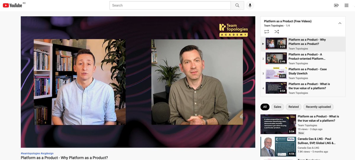 TeamTopologies's tweet photo. π£ NEW: All free videos from the "#Platform as a #Product" course are now available on the @TeamTopologies Youtube channel. https://t.co/b54W8t5NcS #orgdesign #orgdynamics #teamtopologies https://t.co/kr3UROXQ2S