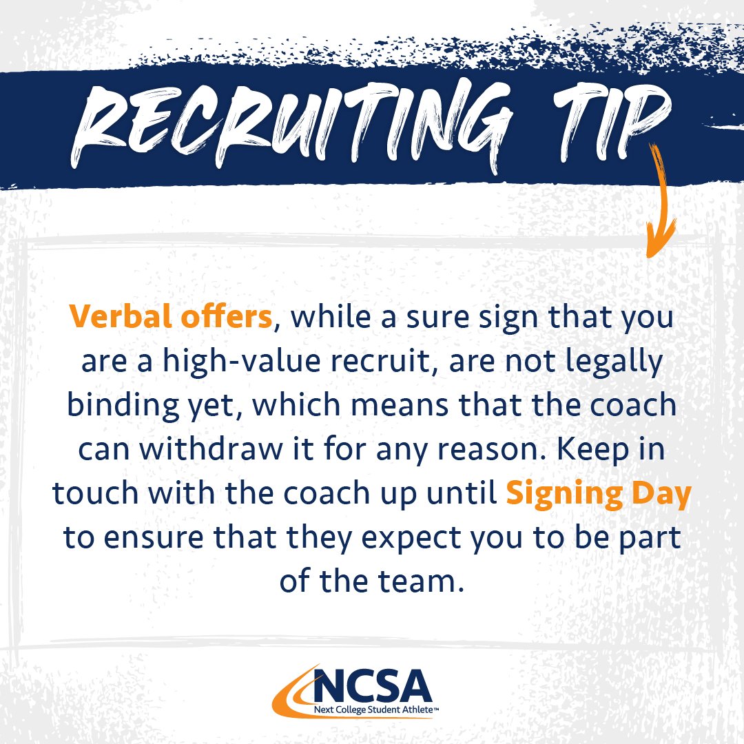 ncsa's tweet image. #RecruitingTip