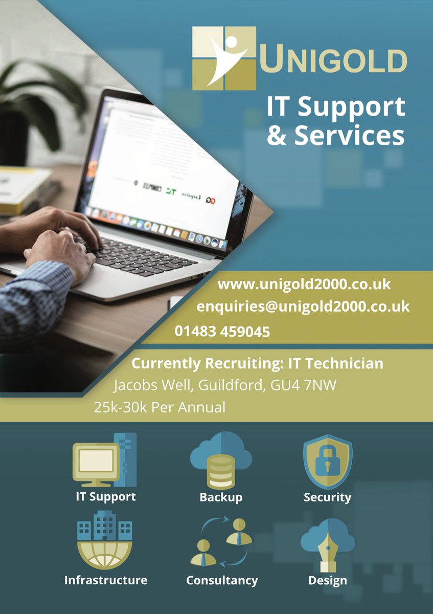 One of our headline sponsors, Unigold 2000 Ltd are recruiting for a IT Technician.

If you know someone who would be suitable and would like to work for a brilliant company then please get in touch with Unigold directly.

#recruiting #itrecruitment #UniGold #sponsor